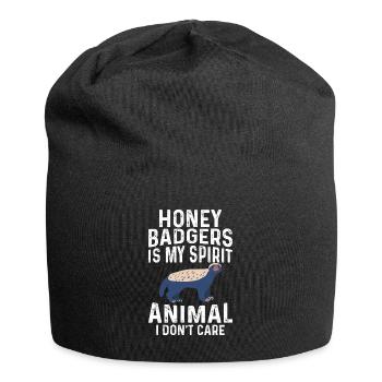 Lustiger Honigdachs - Jersey-Beanie - Schwarz - Vorne