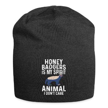 Lustiger Honigdachs - Jersey-Beanie - Anthrazit - Vorne