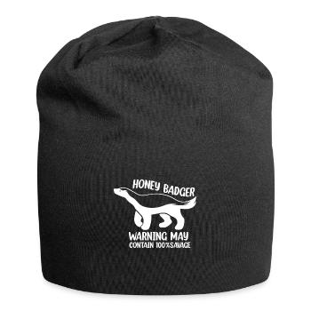 Lustiger Honigdachs - Jersey-Beanie - Schwarz - Vorne