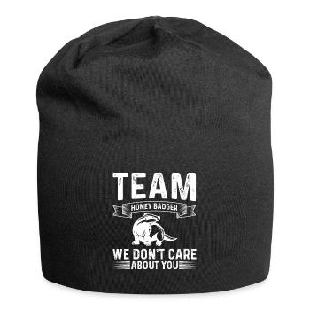 Funny honey badger - Jersey Beanie - black - Front