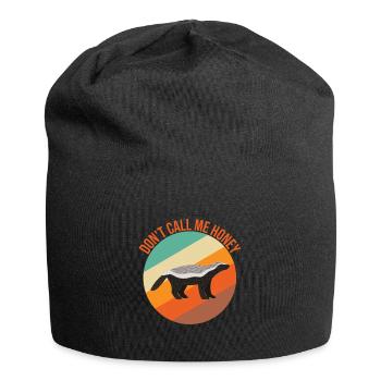 Lustiger Honigdachs - Jersey-Beanie - Schwarz - Vorne