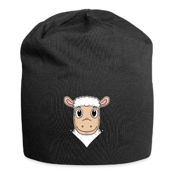 Illustration de moutons - Bonnet en jersey - noir - Devant