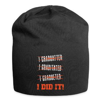 Degree, Graduation - Jersey Beanie - black - Front