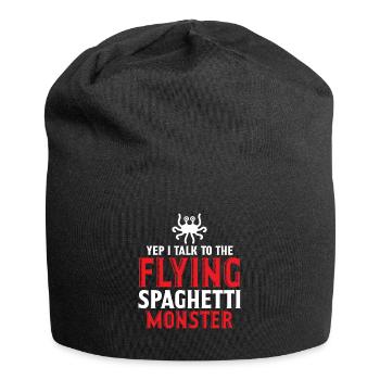 Fliegendes Spaghettimonster FSM - Jersey-Beanie - Schwarz - Vorne