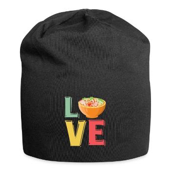 Lustige Spaghetti-Schüssel-Fleischbällchen FSM - Jersey-Beanie - Schwarz - Vorne