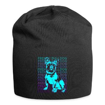 Français Bulldog Rétro - Bonnet en jersey - noir - Devant