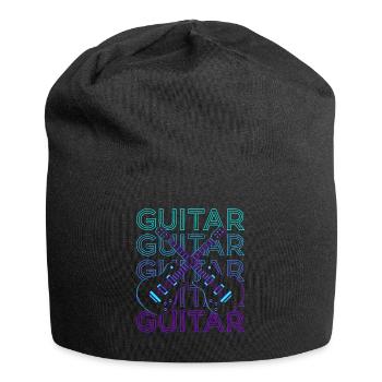Gitarrenspieler Gitarrist Retro - Jersey-Beanie - Schwarz - Vorne