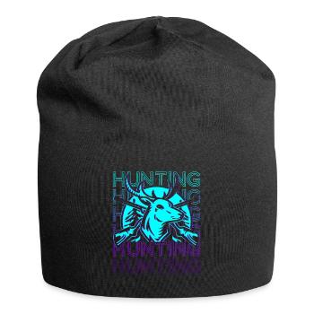 Red Deer Hunting Red Retro - Jersey Beanie - black - Front