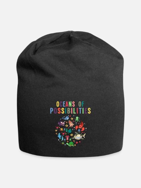 Ozean Der Möglichkeiten, Leser, Lesen - Jersey-Beanie - Schwarz
