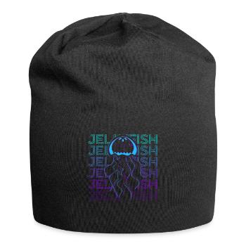 Qualle Retro - Jersey-Beanie - Schwarz - Vorne