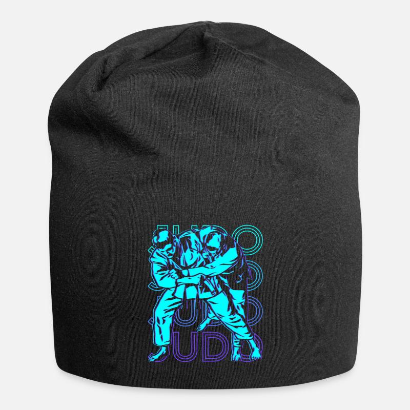 Judo Retro - Jersey-Beanie - Schwarz