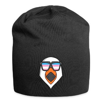 Transgender Transsexuell Möwe Geschenk - Jersey-Beanie - Schwarz - Vorne