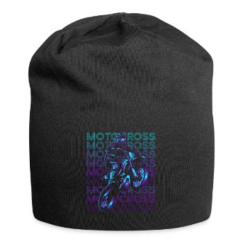 Motocross Fahrrad Dirt Bike Biker Retro - Jersey-Beanie - Schwarz - Vorne