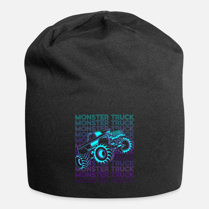 Monstertruck Retro - Jersey-Beanie - Schwarz