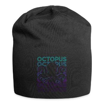 Octopus Rétro - Bonnet en jersey - noir - Devant