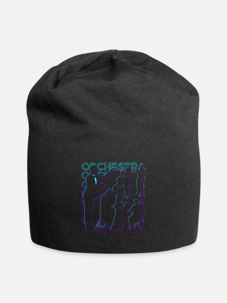 Orchestermusik Dirigent Retro - Jersey-Beanie - Schwarz