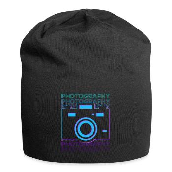 Fotografie Fotograf Kamera Retro - Jersey-Beanie - Schwarz - Vorne