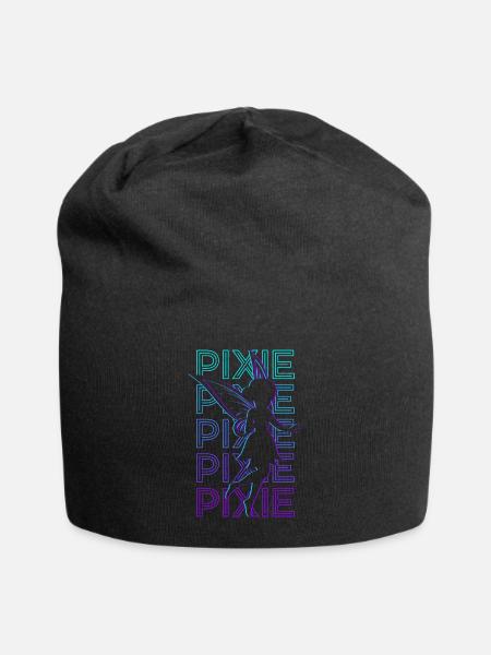 Pixie Fairy Retro - Jersey Beanie - black
