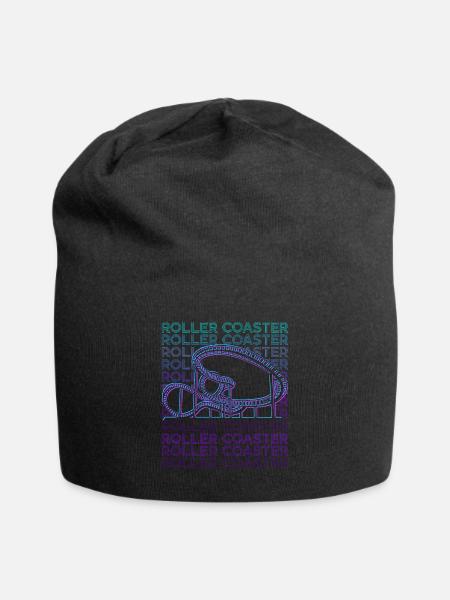 Achterbahn Retro - Jersey-Beanie - Schwarz