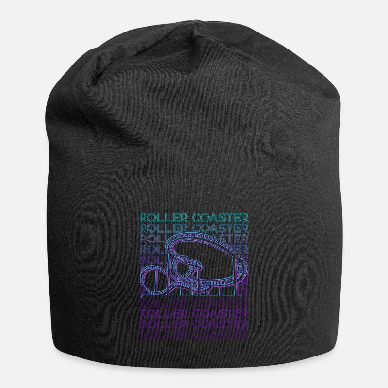 Achterbahn Retro - Jersey-Beanie - Schwarz
