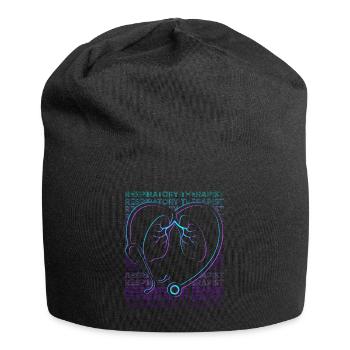 Respiratory Therapist Respiratory Therapy Retro - Jersey Beanie - black - Front