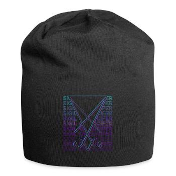 Seal of Lucifer Pentagram Occult Magic - Jersey Beanie - black - Front