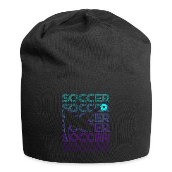 Joueur de football Rétro - Bonnet en jersey - noir - Devant