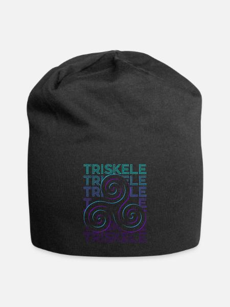 Triskele Triskelion Ancien symbole celtique - Bonnet en jersey - noir