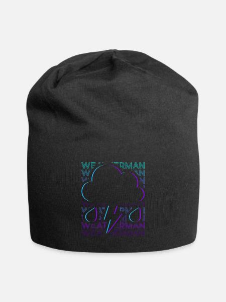 Meteorologist Weather Frog Weather ForecastEr Retro - Jersey Beanie - black