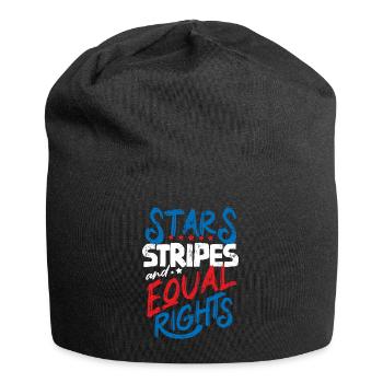 Sterne Streifen Und Gleichberechtigung - Jersey-Beanie - Schwarz - Vorne