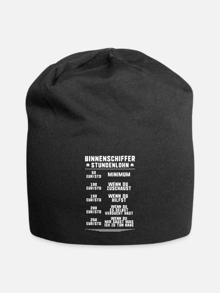Binnenschiffer Binnenschifffahrt Binnenschiff - Jersey-Beanie - Schwarz