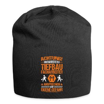 Tiefbaufacharbeiter Tiefbau Spezialtiefbauer - Jersey-Beanie - Schwarz - Vorne