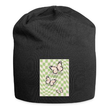 Papillons esthétiques pastel danois - Bonnet en jersey - noir - Devant