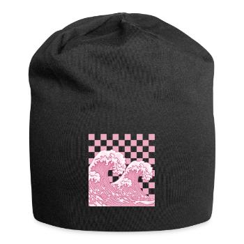 Dänische Pastell-Ästhetik Japanisch - Jersey-Beanie - Schwarz - Vorne