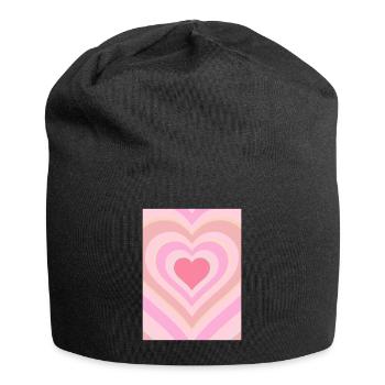 Cœur esthétique pastel danois - Bonnet en jersey - noir - Devant