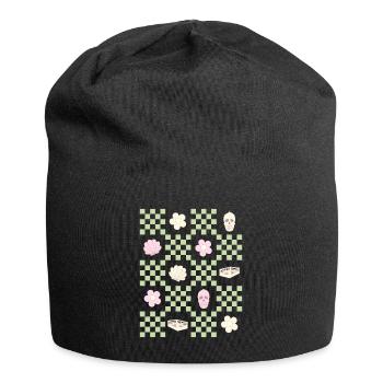 Pastel Danois Esthétique Skull Flower Shell - Bonnet en jersey - noir - Devant