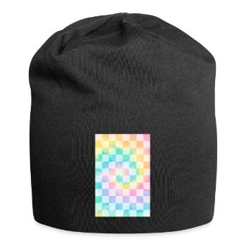 Esthétique pastel danoise Tie Dye - Bonnet en jersey - noir - Devant