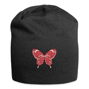 Meatcore Aesthetics Weirdcore Butterfly - Jersey Beanie - black - Front