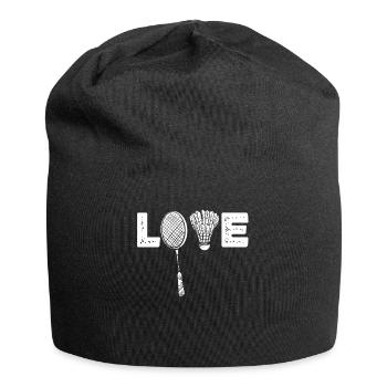 Badminton, Badminton -Spieler - Jersey-Beanie - Schwarz - Vorne