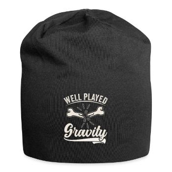 Gebrochener Arm Spruch - Fraktur Gipsarm - Jersey-Beanie - Schwarz - Vorne