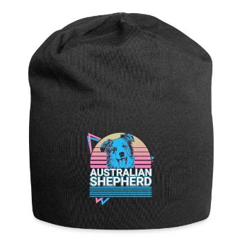 Australian Shepherd Retro - Jersey Beanie - black - Front