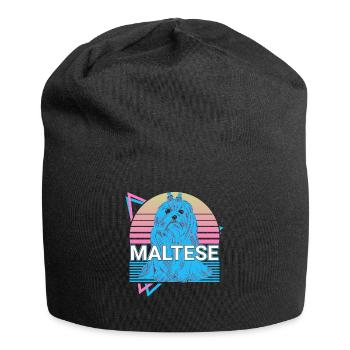 Maltese Retro - Jersey Beanie - black - Front
