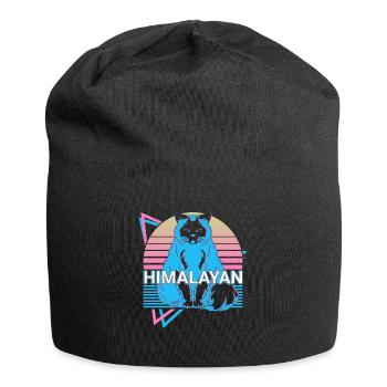 Himalayan Cat Retro - Jersey Beanie - black - Front