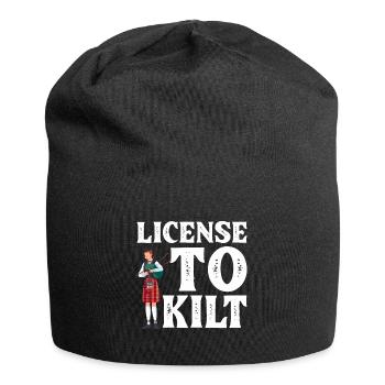 Costume de kilt écossais Saying - Jupe écossaise - Bonnet en jersey - noir - Devant