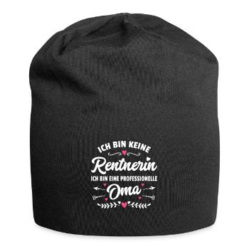 Lustiger Spruch Oma Rentnerin Ruhestand Geschenk - Jersey-Beanie - Schwarz - Vorne