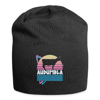 Audumbla Norse Mythology Prehistoric Cow Retro - Jersey Beanie - black - Front
