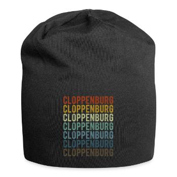 Cloppenburg Stadt Retro Vintage - Jersey-Beanie - Schwarz - Vorne