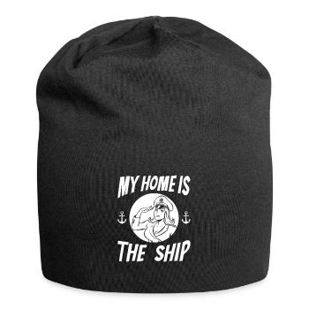Seglen Segelboot Segler - Jersey-Beanie - Schwarz - Vorne