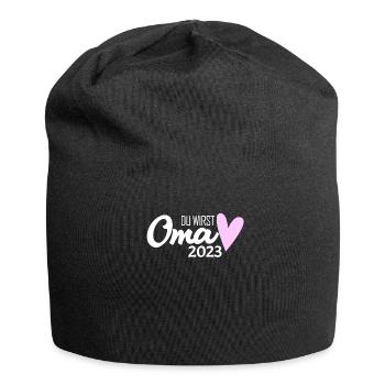 Oma 2023 - Werdende Oma 2023 - Jersey-Beanie - Schwarz - Vorne