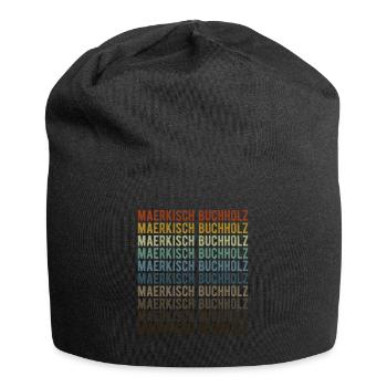 Maerkisch Buchholz Stadt Retro Vintage - Jersey-Beanie - Schwarz - Vorne